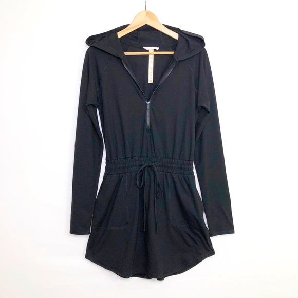Talulah Black small hooded skort hooded romper - Picture 1 of 12